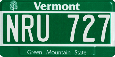 VT license plate NRU727