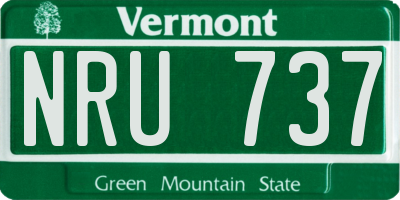 VT license plate NRU737