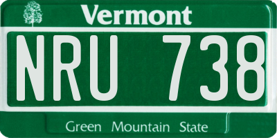 VT license plate NRU738