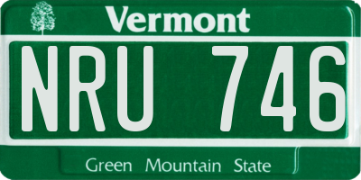 VT license plate NRU746