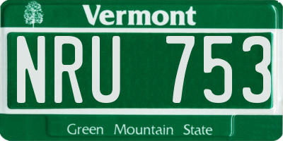 VT license plate NRU753