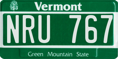 VT license plate NRU767