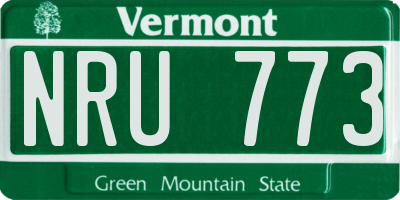 VT license plate NRU773