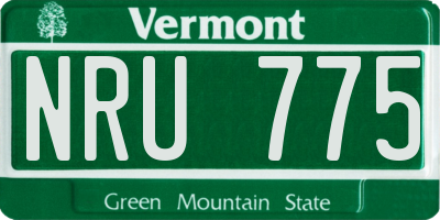 VT license plate NRU775