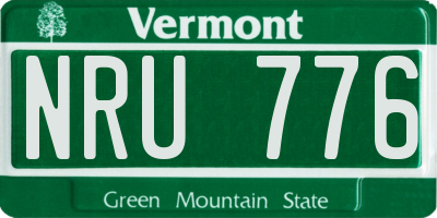 VT license plate NRU776