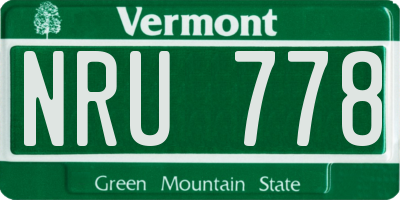 VT license plate NRU778