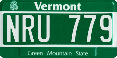VT license plate NRU779