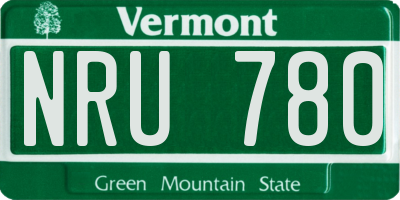 VT license plate NRU780