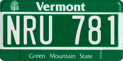 VT license plate NRU781