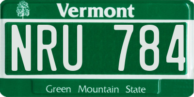 VT license plate NRU784