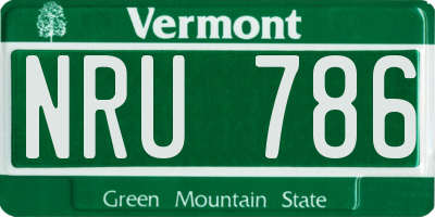 VT license plate NRU786