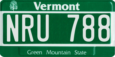 VT license plate NRU788
