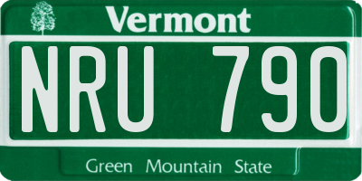 VT license plate NRU790