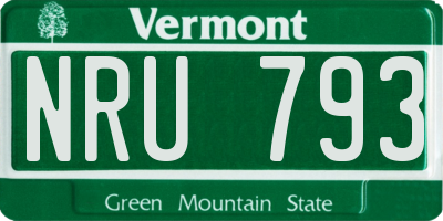 VT license plate NRU793