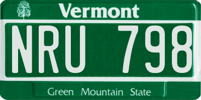 VT license plate NRU798