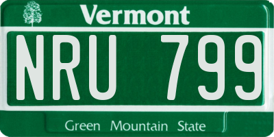 VT license plate NRU799