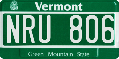 VT license plate NRU806