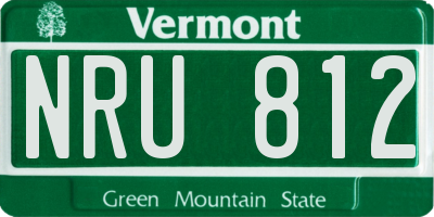 VT license plate NRU812