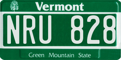 VT license plate NRU828