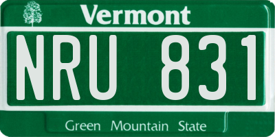 VT license plate NRU831