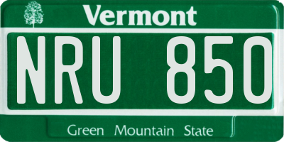 VT license plate NRU850