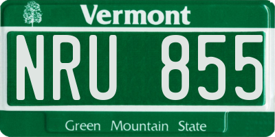 VT license plate NRU855