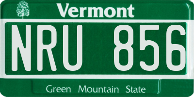 VT license plate NRU856