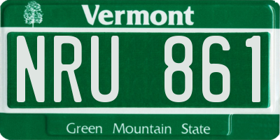 VT license plate NRU861