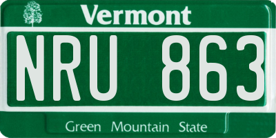 VT license plate NRU863