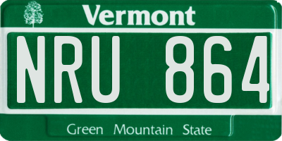 VT license plate NRU864