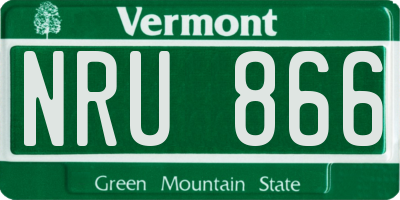 VT license plate NRU866