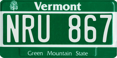 VT license plate NRU867