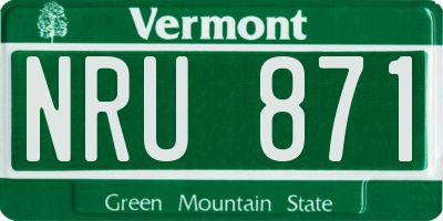 VT license plate NRU871