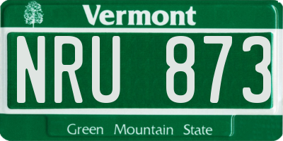 VT license plate NRU873