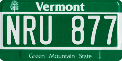 VT license plate NRU877