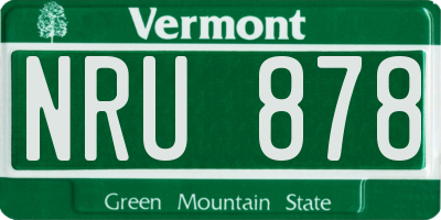 VT license plate NRU878