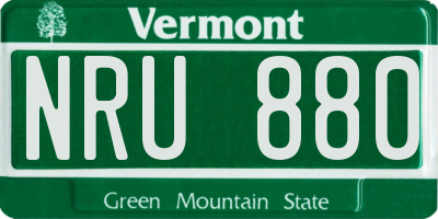 VT license plate NRU880
