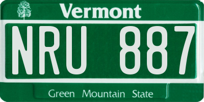 VT license plate NRU887