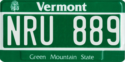 VT license plate NRU889