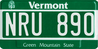 VT license plate NRU890