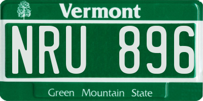 VT license plate NRU896
