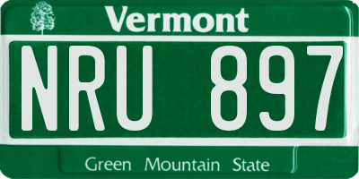 VT license plate NRU897