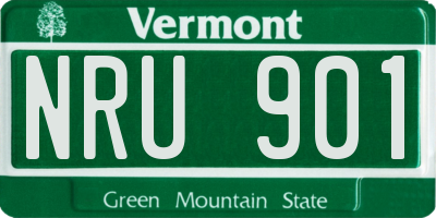VT license plate NRU901