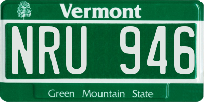 VT license plate NRU946