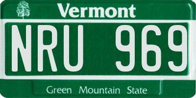 VT license plate NRU969