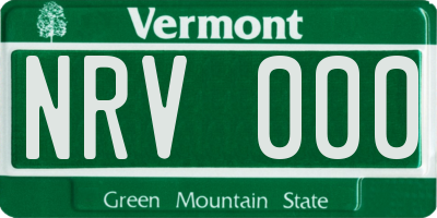 VT license plate NRV000