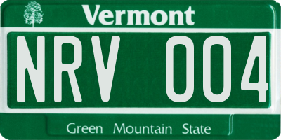 VT license plate NRV004