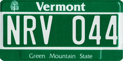 VT license plate NRV044
