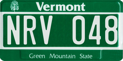 VT license plate NRV048