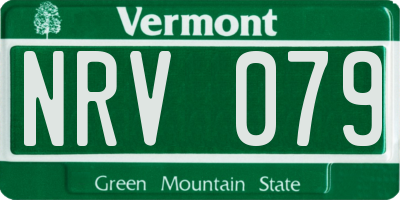 VT license plate NRV079
